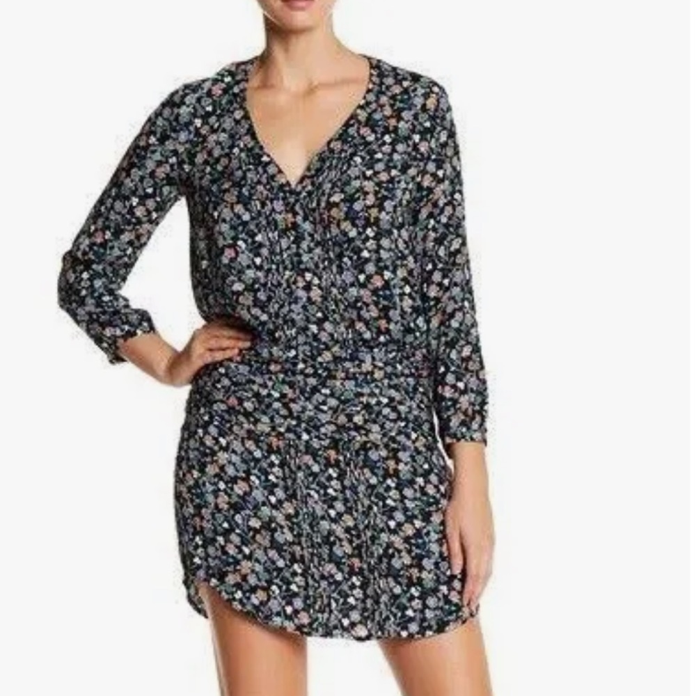 Veronica Beard Floral Silk Long Sleeve Mini Dress size 4